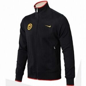 Nike Dri Fit GERMANY Black and Orange Men's Track Jacket Large Like New